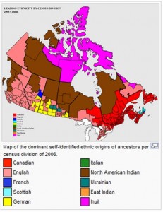 Canada - Leading Ethnicity by Census Data