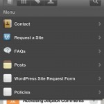 WPtouch Pro popup menu with search