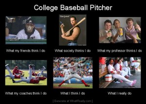 College Baseball Pitcher
