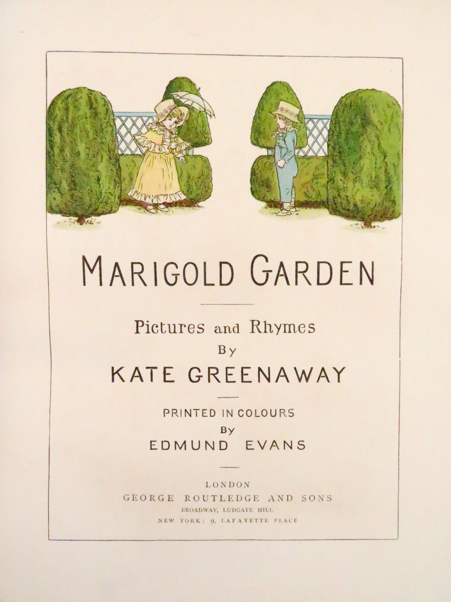 Printing Kate Greenaway: the Color Wood Blocks of Edmund Evans | Cotsen ...