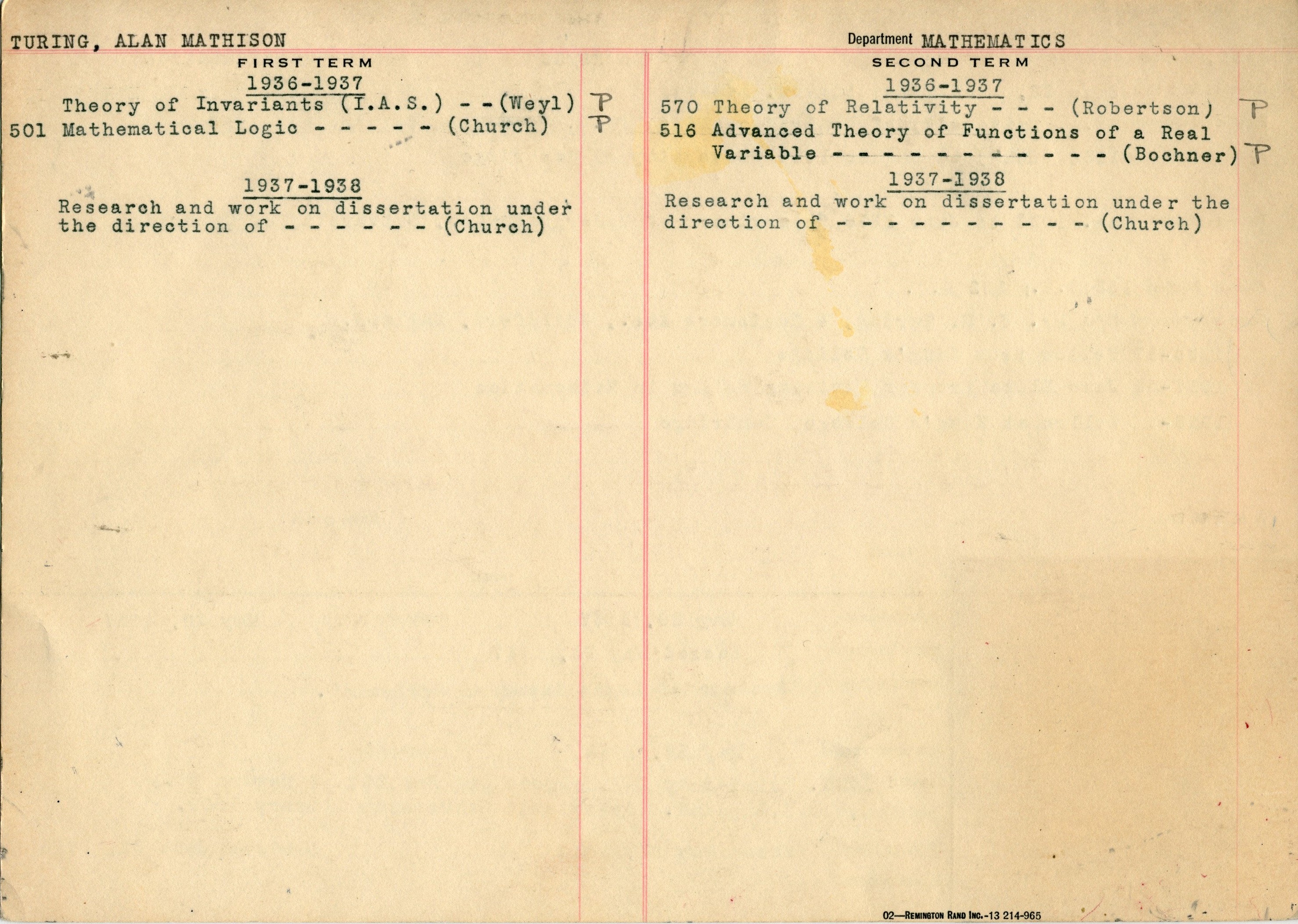 Church thesis in turing machine