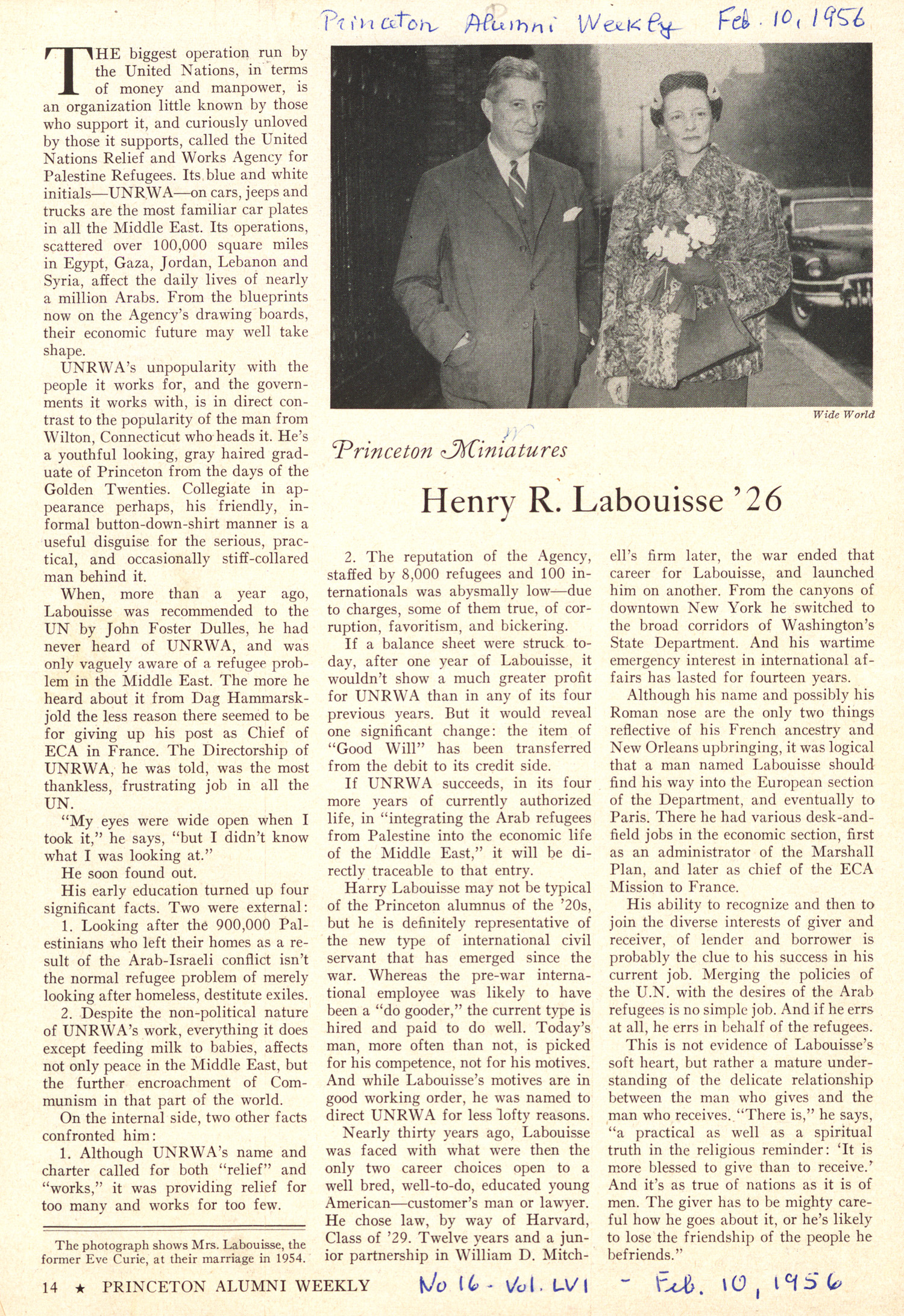 Princeton Alumni in the Service of the Refugee Cause Henry R