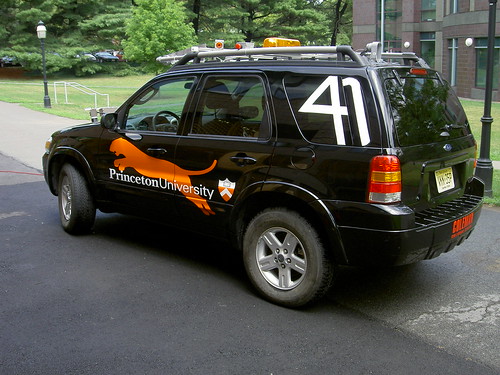 Side view of Prospect 12, an autonomous Ford SUV vehicle. 