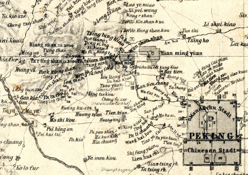 Detail of a map of the Western Hills