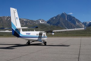 NOAA scientists used a lidar aboard this Twin Otter aircraft to study the movement of ozone from the stratosphere to the lower atmosphere above California in 2010. Credit: NOAA