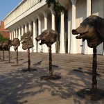 Zodiac Heads in front of Robertson Hall