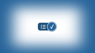 Editorially blue icon showing the positive checkmark.