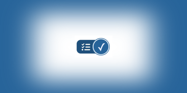 Editorially blue icon showing the positive checkmark.