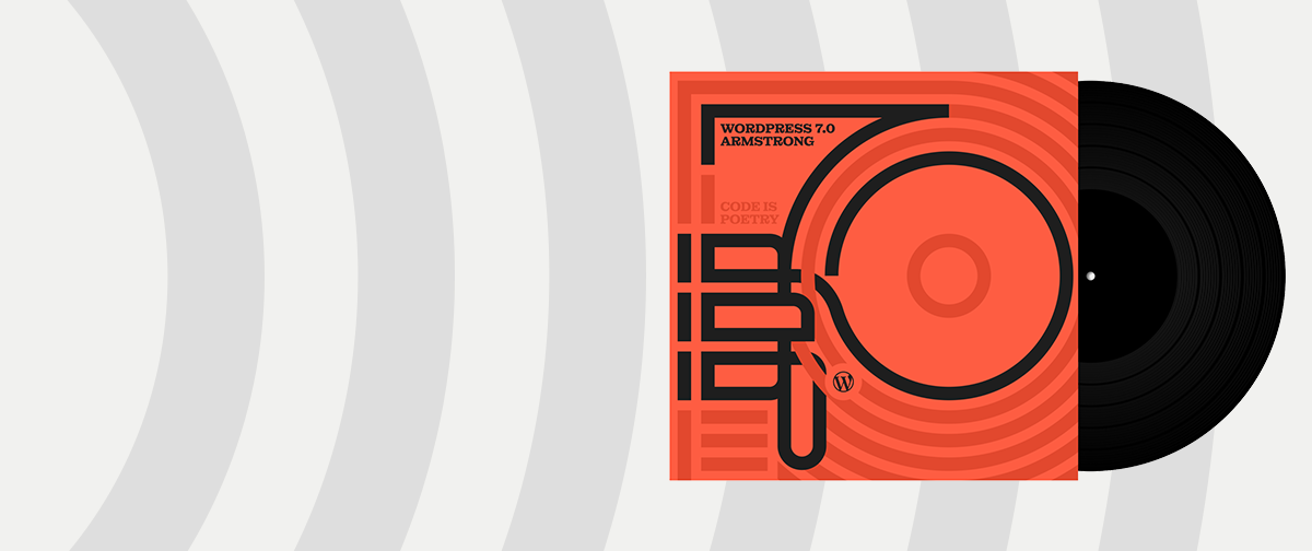 abstract representation of 7.0 with record album